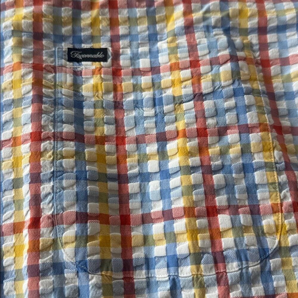 Faconnable Button Down plaid Designed in France - image 2
